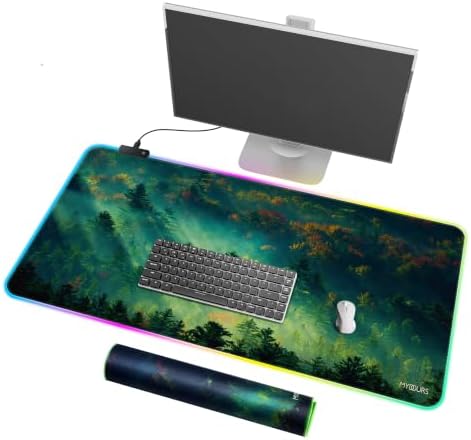 Mydours 40" x 20" RGB Gaming XXL Large Mouse Pad (Forest) by Mydours