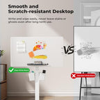 35" Glass Mobile Standing Desk, Foldable Desktop for Storage - Image 6