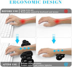 Gel Cloud Keyboard and Mouse Wrist Rest, Cute Wrist Support and Arm Support Keyboard Rest for Keyboard and Mouse Typing Pain Relief，Suitable for Office/Computer/Laptop/Gaming (Transparent Black) - Image 2
