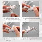 4 Pcs Cable Organizer Electronics Cable Box with 40 Pcs Wire Ties - Image 6