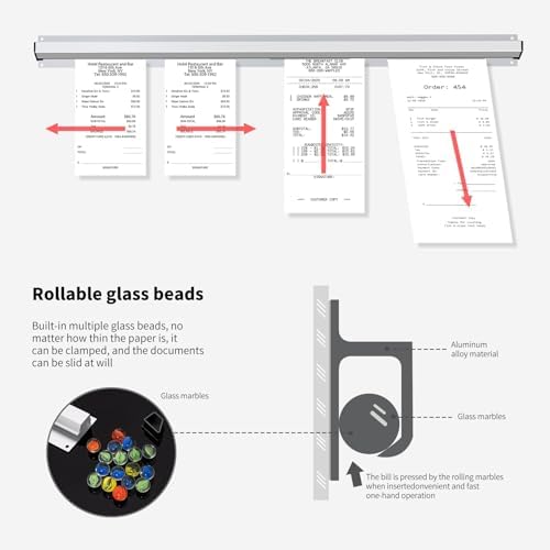 CjgyzTicket Holder for Restaurant, 28/32/36/48/60 inches, Restaurant Order Holder，Durable and Easy to use, Suitable for Commercial Kitchens, cafes, Fast-Food(32 Inch, 2 Pcs) - Image 3