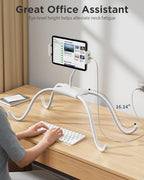 SAIJI Tablet Holder for Bed - iPad Phone Stand for Lap (White) - Image 6