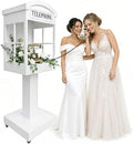 Telephone Booth Audio Guest Book White Phone Booth Stand Wedding Telephone Booth Box Perfect for Video Message Recording Wedding Party Ceremony Decoration by ZLPOWER