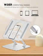 Z-Shaped Laptop Stand for Desk Fits 10"-16" Notebook, Silver - Image 6