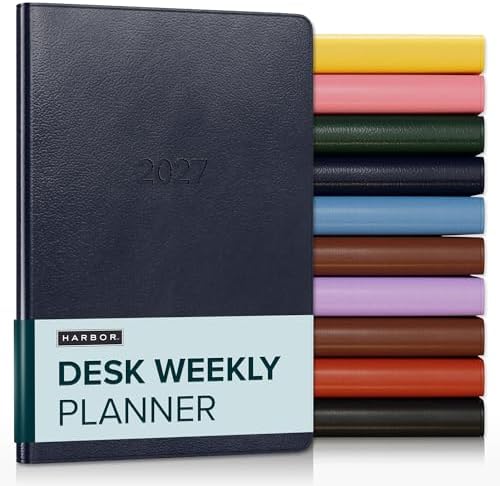 Harbor Desk Weekly Monthly Planner 2026-2027 Leida Navy by Harbor