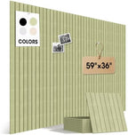 Large Cork Board for Walls 59" x 36",15 Pack 12"X12"Felt Bulletin Board Tiles with 120 Adhesive Tabs,Cork Board Alternative for Office Decor, Push Pin Board Wall Organizer-Sage Green by Unknown
