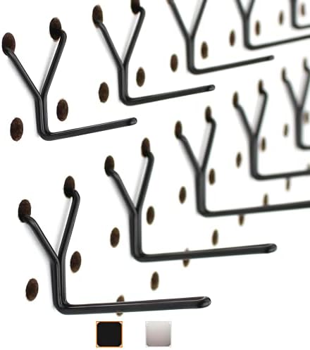 Steel Pegboard Hooks 100-Pack 1" + 2” L Hook, Black - Will Not Fall Out, Fits Any Peg Board - Organize Tools, Accessories, Workbench, Garage Storage, Kitchen, Crafts, Jewelry, Retail by RightArrange