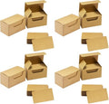 250 PCs Original Wood Color Blank Kraft Paper Round Corner Flash Word Message Gift DIY Index Card (3.5” X 2.1”) (Pack of 4) by VANTASII