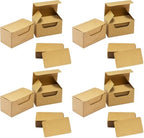 250 PCs Original Wood Color Blank Kraft Paper Round Corner Flash Word Message Gift DIY Index Card (3.5” X 2.1”) (Pack of 4) by VANTASII
