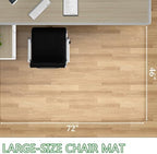 100pointONE Office Chair Mat- 46" x 72" Clear Floor Protector Mat for Rolling Chair, Easy Glide Desk Chair Mat for Hardwood Floor - Image 2