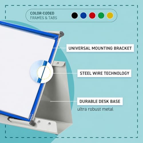 Tarifold Desktop Reference Display System, 10 Pockets, Expandable, Blue - Image 3