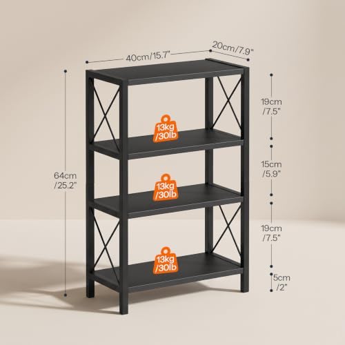 HOOBRO Desk Shelf, 4 Tier Stackable Desktop Bookshelf, Small Bookcase - Image 3