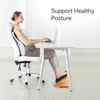 StrongTek Wooden Desk Foot Rest, Adjustable 3 Heights, Non-Slip, Under Desk - Image 3
