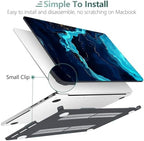 DONGKE Compatible with MacBook Pro 16 Inch Case (2026-2021 Release, M5 M4 M3 M2 M1 Pro/Max Chip), Plastic Hard Shell Cover with Keyboard Cover & Screen Protector for MacBook Pro 16", Blue Marble - Image 4
