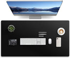 MONOMI Large Desk Mat 47.2" x 23.6",Leather Desk mat,Desk matt for Desktop,Large Mouse Pad,Office Desk mat,Waterproof Desk Blotter pad for Office&Home(Black) by MONOMI