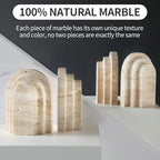 Natural Travertine Book Ends for Shelves - Image 4