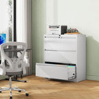 DEVAISE 3 Drawer Lateral File Cabinet with Lock, Assembly Required - Image 2