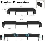 AUPSEN Dual Monitor Stand Riser with 2 Pen Holders, Desk Organizer, Black - Image 7