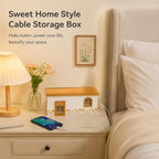 Wood Cable Management Box, Cord Hider & Organizer for Power Strip - Image 6