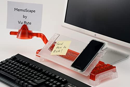 MemoScape Adjustable in-Line Document Holder for Typing | Reduces Neck Strain, Improves Focus, Boosts Desk Organization, and Workflow | Paper Holder Stand for Desk and Home Office - Red (VUR 3060) - Image 3