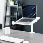 VIVO Single Laptop Notebook Desk Mount Stand, Fully Adjustable Extension with C-clamp, Fits up to 17 inch Laptops, White, STAND-V001LW - Image 2