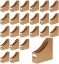 24 Pcs Cardboard Magazine File Holders Paper Magazine Book Bin Box by Unknown