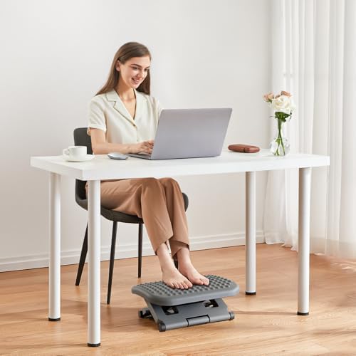 HUANUO Adjustable Foot Rest for Under Desk with 3 Height Position, Gray - Image 2