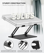 BoYata Laptop Stand, Adjustable Multi-Angle Riser, Up to 17 Inches, Black - Image 6