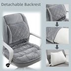 Office Chair Cushion Soft Seat Pad with Backrest Upgraded Lumbar Support Desk Chair Cushions for Dorm, Desk, Rocking Chairs，Patio - Image 4