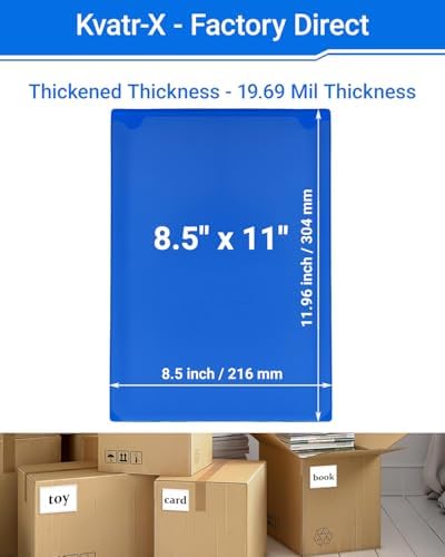 40 PCS Clear Self Adhesive Plastic Label Pockets, Top Loading Business & Library Index Card Holders, Fabric Tape Sleeves for Storage Bins, Totes, Binders and Drawers (8.5 x 11 Inch) - Image 2
