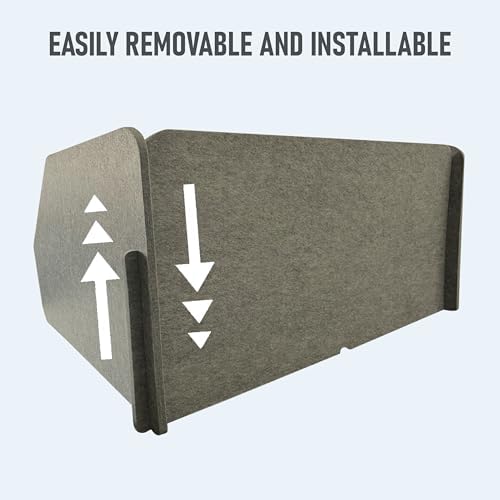 29.1" x 22.8" x 1.2" U-Shaped Desk Divider Partition, No Drill Freestanding Sound Absorbing Privacy Panel, Noise Reducing Cubicle Screen for Office Home & Classroom (Abalone) - Image 3