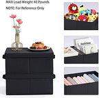 HOONEX Storage Bins with Lids for Organizing, Pack of 2, Storage Boxes with 2 Carrying Handles and Sturdy Heavy Cardboard, 16.5" L x 11.8" W x 7.5" H for Shoes, Books, Clothes, Black - Image 2