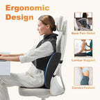 CILI Lumbar Support Pillow for Office Chair with Heat Vibration,Heated Back Support Pillow,Chair Massager for Back Pain Relief,Back Rest Cushion Pillow for Desk Sofa Home,Gifts for Women Men Mom Dad - Image 6