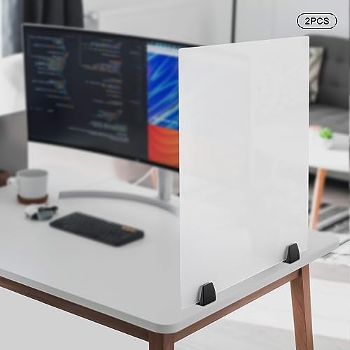 Office Desk Divider, Acrylic Room Privacy Panel Frosted Privacy Divider on Desk Partition, 30" x 18" - Image 4