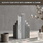 Decorative Bookends for Shelves, Heavy Duty Resin Book Stoppers for Books - Image 4