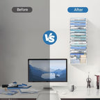 14-Tier Wall File Organizer and Hanging File Organizer, White - Image 4