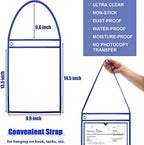 Geyee 80 Pack Job Ticket Holders 9x12 with Strap Hanging,Blue - Image 2