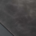 Jersey Genuine Calfskin Leather Desk Pad, Office Desk Mat with Non-Slip Bottom, Smooth Surface for Mouse & Keyboard, Desk Protector (14.6x31.5 inches) (Gray) - Image 3