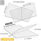 Medium Clear Acrylic Book Stand, 8.7” x 6.3” x 3.6”, Acrylic Book Holder, Open Bookstand for Display and Reading Cookbooks, Art Books, Bibles, Magazines - Home and Office - Image 3