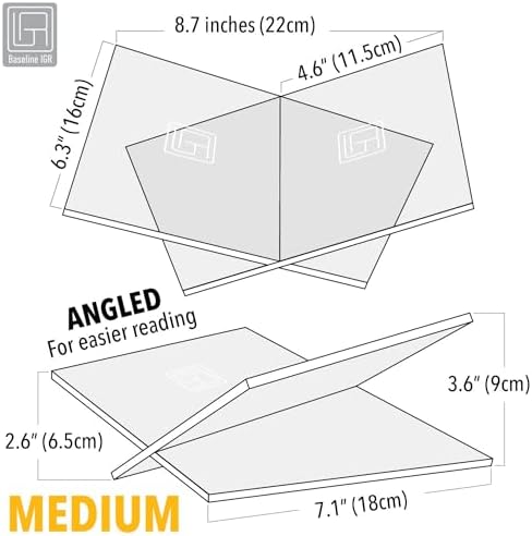 Medium Clear Acrylic Book Stand, 8.7” x 6.3” x 3.6”, Acrylic Book Holder, Open Bookstand for Display and Reading Cookbooks, Art Books, Bibles, Magazines - Home and Office - Image 3