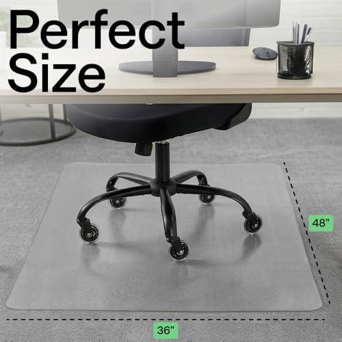 GORILLA GRIP Office Chair Mat for Carpet Floors, Heavy Duty 36x48 Clear - Image 6