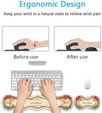 Keyboard Wrist Rest Set,Memory Foam Wrist Support Mouse Pad,31.5"x11.8" Desk Mat for Comfortable Typing & Pain Relief,Non-Slip Base for Office & Home Use - Inspirational Quotes - Image 4