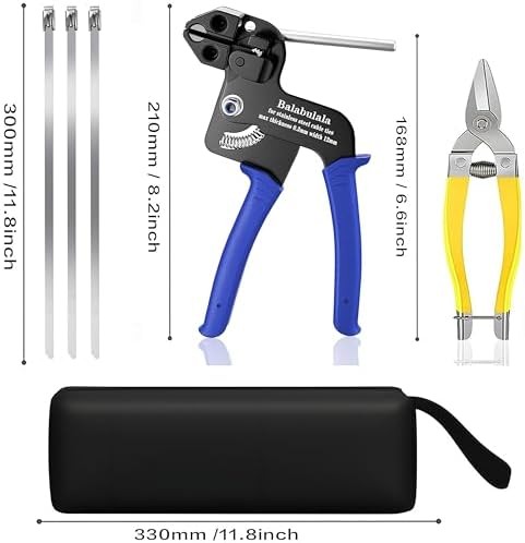 400PCS (8" 12") Heavy Duty 304 Stainless Steel Cable Tie Gun Kit - Image 2