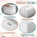 Geetery 6 Pack Classroom Storage Baskets with Handle,White - Image 3