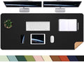 AFIING Cork Desk Mat 55" x 17", Dual-Sided Natural Cork & PU Leather Desk Pad, Non-Slip Waterproof Large Mouse Pad for Office, Home & Gaming (Black) by AFIING