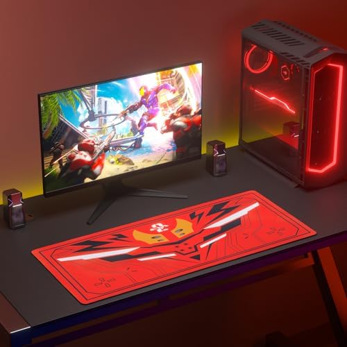 Mouse pad - Evangelion Unit-02 Inspired Dynamic Mecha Design, Large 35.4"x15.7" Anime Sci-Fi Gaming Mat - Image 2