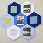 6.7 x 5.9 in 16 Pcs Hexagon Cork Board Tiles, Felt Pin Boards, Blue - Image 4