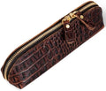 Gexmil Genuine Leather Pen Case, Hand-made Stationery Bag for Work Office by Gexmil