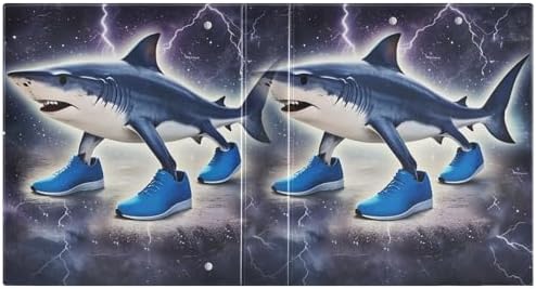 ALAZA Tralalero Tralala Meme Italian Brainrot Shark 1 3 Ring Binder 1.5 Inch Three Ring Office Binders w/clipboard & 3 Pockets, Hold 200 Sheets, 2 pcs - Image 2
