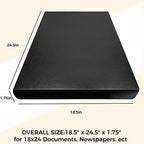 Golden State Art, Clamshell Archival Folio Storage Box 18x24 Inch, Black - Image 2